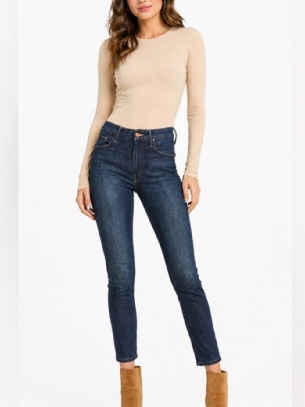Mother Denim Women’s The Looker Switch It Up Dark Wash Crop Skinny Jeans Size 28